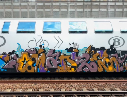 Spotting painted trains all day in Brussels